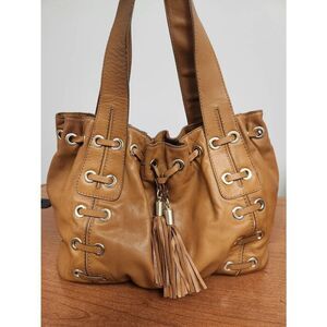 MICHAEL KORS Brown Shoulder Bag Astor XL Grommet Tote Handbag Purse